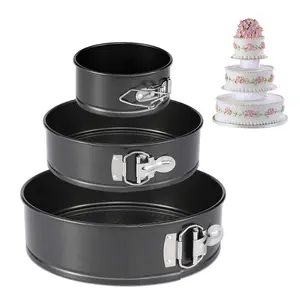 Backformen Abnehmbare Springform 10-Zoll-Kuchenform Set Ofen Safe Backen Kuchen formen Antihaft Metall Runde Kuchen form