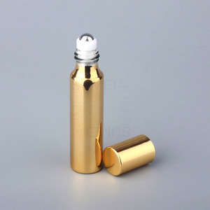 Custom Logo 10ml UV Electroplated Roller <b>Bottle</b> Portable Perfume Dispensing Cosmetic Essential Oil <b>Bottle</b> Rubber <b>Stopper</b> Sealing - Product Image 3