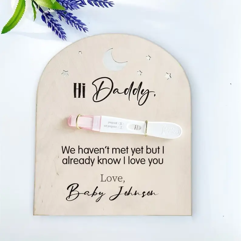 Hi Daddy Sign Pregnancy Announcement sign Pregnancy Reveal To Husband For New Dad Gift