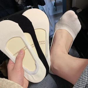 Women's Invisible Boat <b>Socks</b> Cotton Non-Slip Breathable Low Cut White <b>Black</b> Summer Casual <b>Socks</b> - Product Image 2