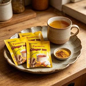 Thé instantané au gingembre <span class=keywords><strong>et</strong></span> au curcuma, naturel, à base de plantes, <span class=keywords><strong>sain</strong></span>, sachet de 18 g, boîte de 20 sachets - Product Image 1