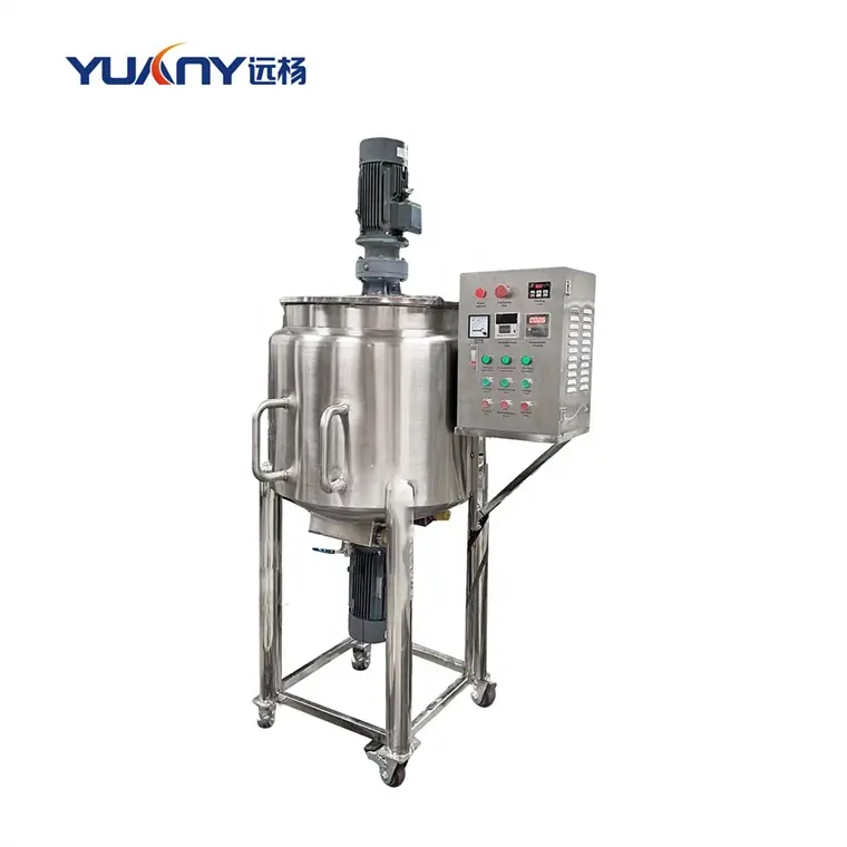 Equipamento de mistura homogeneizador para aquecimento de sabonete líquido, equipamento de mistura cosmético para shampoo e misturador de 50 litros