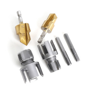 PPR Pipe Threader Drill Set 1/2 In NPT Internal External <b>Thread</b> Splitter Professional Grade Plastic Pipe <b>Tool</b> - Product Image 1