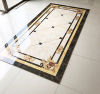 Carreaux de sol en porcelaine effet cristal doré motif floral 600x600 et 800x800 à vendre