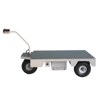 Chariot à plateforme motorisé robuste 1000 kg, moteur électrique 1200 W, chariot de transport industriel à plateau plat, chariot logistique