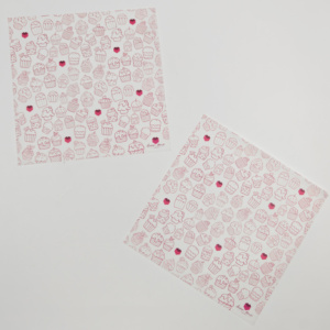 Papier d'emballage alimentaire vierge recyclable et enduit, résistant à la graisse, pour hamburgers et sandwichs, avec logo personnalisé, anti-graisse - Product Image 5