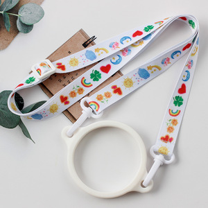 Adjustable Handle Holder Carry Strap Water Bottle Holder Custom Printed Polyester Lanyards with Custom Logo - Product Image 1