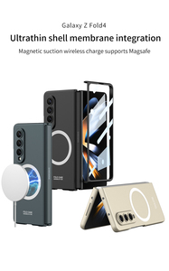 Chất Lượng Cao PC da-Cảm Thấy Phạt Phạt Lỗ Tích Hợp Không Dây Sạc Chống-Drop Shipping Trường Hợp Điện Thoại Đối Với Samsung Z Gấp 3 4 5 6 7 - Product Image 3