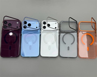 Coque de téléphone antichoc magnétique avec support d'objectif transparent et support de cadre d'appareil photo anti-chute pour iPhone 17 18 Pro Max – Vente en gros