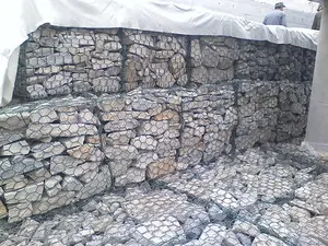 Galvanized Material Corrosion Resistant Wire Mesh Stone Cage Hexagonal Gabion With Factory Price