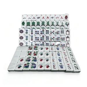White Plastic American <b>Mahjong</b> <b>Set</b> Four Player <b>Mahjong</b> Tiles Color Matching Game Pieces for Leisure Entertainment - Product Image 1