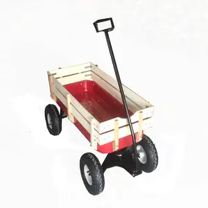 Wooden Garden Cart Platform Folding Buggy