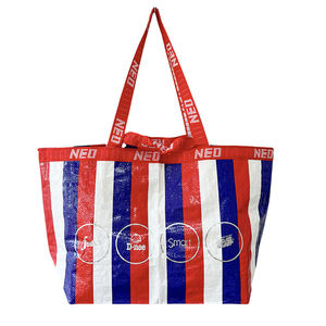 Sac fourre-tout écologique personnalisé tissu nylon réutilisable avec logo laminé PP tissé sac à provisions couleur personnalisée - Product Image 3