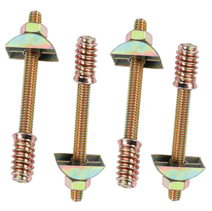 Juego de tornillos hexagonales con tuercas, arandelas y tuercas en T, rosca métrica gruesa, acero al carbono cincado, clase 8.8 - Product Image 2