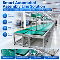 Ligne d'assemblage à chaîne à double vitesse personnalisée par le fabricant avec système de transfert par levage pour ligne de production automatisée