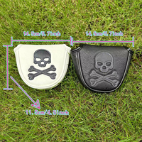 Housse de putter de golf en cuir PU écologique de haute qualité avec logo personnalisé en patch de cuir et fermeture