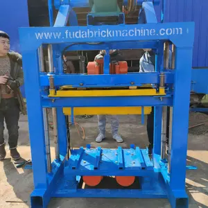 Fuda Nhà máy cung cấp trực tiếp nhỏ nhãn hiệu điện xi măng flyash bê tông rỗng xi măng pavers lồng vào nhau Máy làm gạch