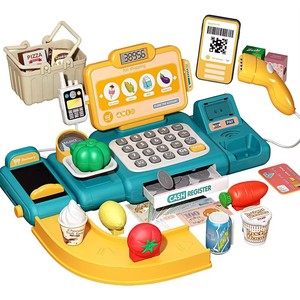 BGL 36 pezzi per bambini in età prescolare finti giochi per fare la spesa al supermercato Set per il <span class=keywords><strong>registratore</strong></span> <span class=keywords><strong>di</strong></span> <span class=keywords><strong>cassa</strong></span> del supermercato <span class=keywords><strong>giocattolo</strong></span> in plastica resistente - Product Image 1