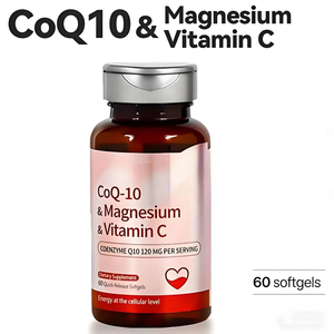 อาหารเสริมโคเอนไซม์คิวเท็น แมกนีเซียม วิตามินซี แบบแคปซูลนิ่ม สำหรับผู้ใหญ่ ช่วยบำรุงหัวใจ ต้านอนุมูลอิสระ (ฉลากสินค้าสั่งผลิต) - Product Image 2