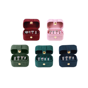 Estuche de Viaje para Joyas, Moderno y Lujoso, Rectangular, con Logotipo Personalizado, Mini Organizador de Anillos Portátil, Caja de Joyería de Terciopelo para Venta al por Mayor - Product Image 3