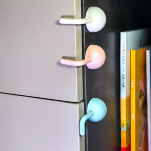 Plastic <b>Refrigerator</b> Door Lock Child Safety Latch for Fridge Cabinet Baby Proof Handle Cover in Pastel Colors - Product Image 1