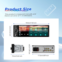 Radio Multimedia para Auto Podofo de 6.28 Pulgadas y 1 Din con Carplay Inalámbrico, Android Auto, Reproductor MP5, FM, USB, AUX-IN, Autoestéreo