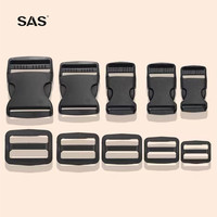 Raccords de sac SAS en gros logo multi-taille couleur boucle latérale en plastique noir