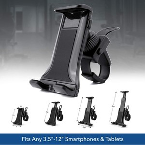 Support de téléphone portable pour vélo, support plat universel adapté aux appareils de 4,7 à 13 pouces, idéal pour vélo de spinning, vélo de gym et <span class=keywords><strong>poussette</strong></span> - Product Image 3