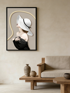 Peinture murale moderne pour salon, peinture décorative avec éclairage LED, peintures artistiques pour chambre à coucher, salle de jeux, cadeaux d'anniversaire - Product Image 2