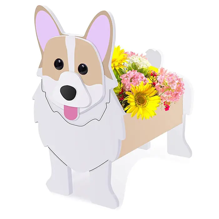 Macetas de perro en forma de Animal, maceta de flores con dibujos animados, maceta suculenta para plantas