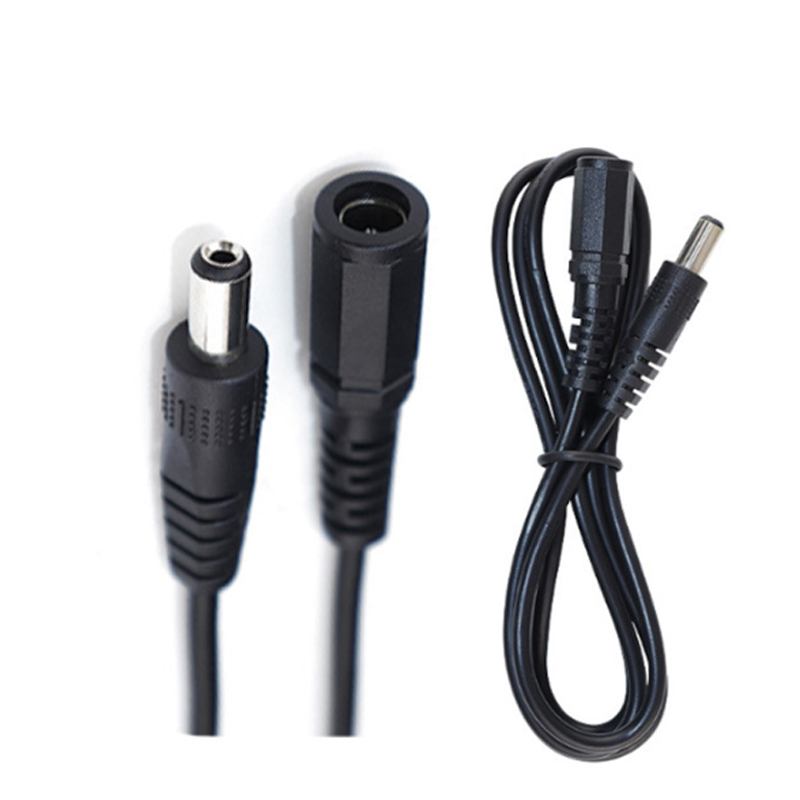 Удлинительный кабель постоянного тока 22awg dc5521 5521 5,5x2,1 мм штекер-гнездо 12 в 1 м 3 м черный для камеры видеонаблюдения