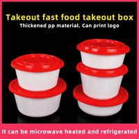 Robuste biodégradable micro-ondes jetable thermoformé PP repas conteneur Bento déjeuner restauration à clapet alimentaire à emporter boîte