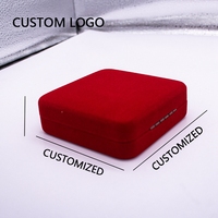 Boîte à pièces RT-05 en velours rouge, couleur personnalisée, logo personnalisé, forme personnalisée, taille sur mesure, emballage imprimé, badge poli, impression
