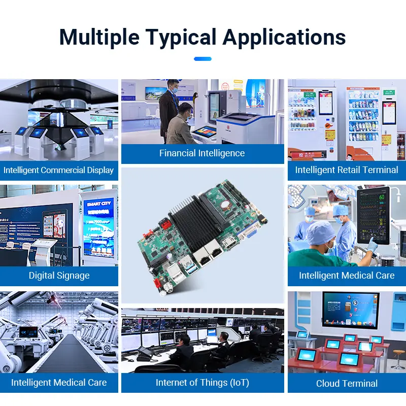 Placa-mãe quad-core 2 GHz 8 GB SBC J4125 J6412 J1900 Processador DDR4 Industrial Incorporado 8 USB 2 LAN MINI itx