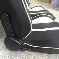Großhandel Neuer Modifizierter Autositz-Winkelversteller mit Einzelschienenführung, Schwarzes PVC mit Weißer Einfassung, Rennstuhl