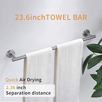 Duxini Ensemble d'accessoires de salle de bain en acier chromé Support de toilette en acier inoxydable Ensemble d'accessoires de quincaillerie pour la maison