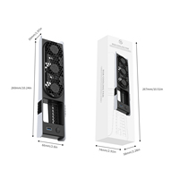 Double ventilateur de refroidissement pour PS5 Slim/Pro, lumière LED RGB, fonctionnement silencieux et système de refroidissement à grande vitesse pour des performances de jeu améliorées