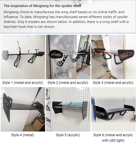 Mingtang Tùy Chỉnh Trang Trí Phòng Treo Tường Gt3 Xe Gt3rs Spoiler Cánh Kệ Cho Tường - Product Image 5