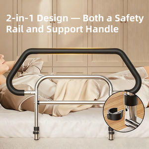 Feste Nicht-Klappbare Edelstahl-Bettstütze Bettgitter für Ältere Erwachsene Häusliche Pflege mit Aufbewahrungstasche - Product Image 5