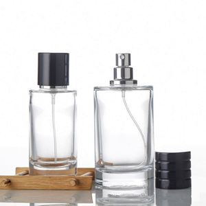 Cylinder Clear Glass 30ml 50ml 100ml Luxury <b>Perfume</b> <b>Bottle</b> with Screen Printing Custom Logo Pump Sprayer <b>Sample</b> Available - Product Image 4