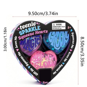 Mini Juguete Antiestrés de Peluche con Purpurina en Forma de Corazón, Edición Limitada Teenie Sparkle Hearts - Product Image 4