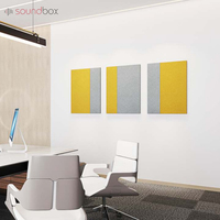 Panneaux acoustiques insonorisants Soundbox pour bureaux, avec absorption en polyester pour application en chambre à coucher
