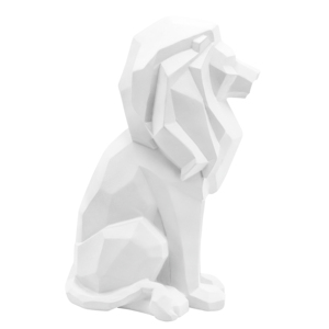 Statuetta di Leone Seduto in Resina, Scultura Decorativa Moderna per Casa, Ufficio e Esposizione - Product Image 2