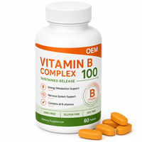 Günlük Enerji Metabolizması Desteği Vitamin B Kompleksi Sürekli Salınımlı Tabletler Odaklanma, Canlılık ve Aktif Yaşam Tarzı İçin