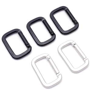 Moschettone Rettangolare Nero Opaco Personalizzato in Lega di Alluminio di Alta Qualità per Escursionismo e Arrampicata - Product Image 3