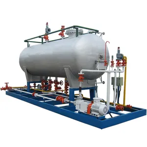 40 ft lpg Kraftstoff füllung mobile lpg Gasfüllung Multifunktion kompressor Maschine Benzin LPG Gas Skid Station Preis