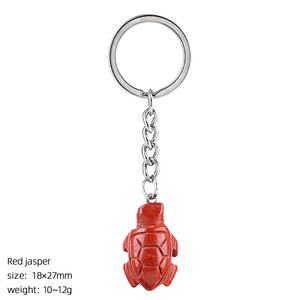 Chaveiro de Tartaruga de Cristal Natural Atacado, Pingente de Pedra Preciosa Esculpido à Mão para Bolsas e Acessórios Automotivos - Product Image 5