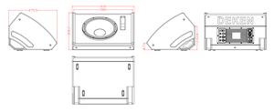 Juego de altavoces profesionales M15 para escenario, <span class=keywords><strong>Monitor</strong></span> de suelo pasivo de 2 vías de 15 pulgadas, altavoces coaxiales de escenario inversor para interiores - Product Image 4