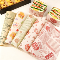 Kertas Burger Anti Minyak Biodegradable Kertas Anti Minyak Gulungan Kustom Kertas Anti Minyak Bermerek Kelas Makanan