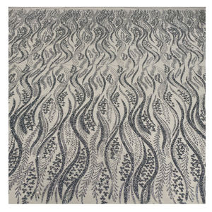 鸿龙精致钻石网眼水晶闪光亮片婚纱晚礼服蕾丝面料批发销售 - Product Image 1